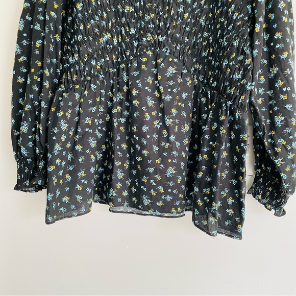 *DONATED* AVA & VIV NWT Black Floral Smocked Peplum Top Size 1X - Picture 7 of 12